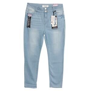 Enjean Denim Co. High Rise Ankle Skinny Jeans Size 13 Light Blue Wash NEW